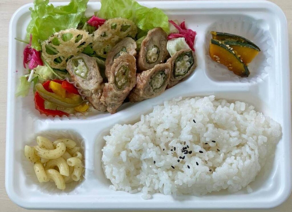 キッチン66さんのオクラ肉巻き弁当